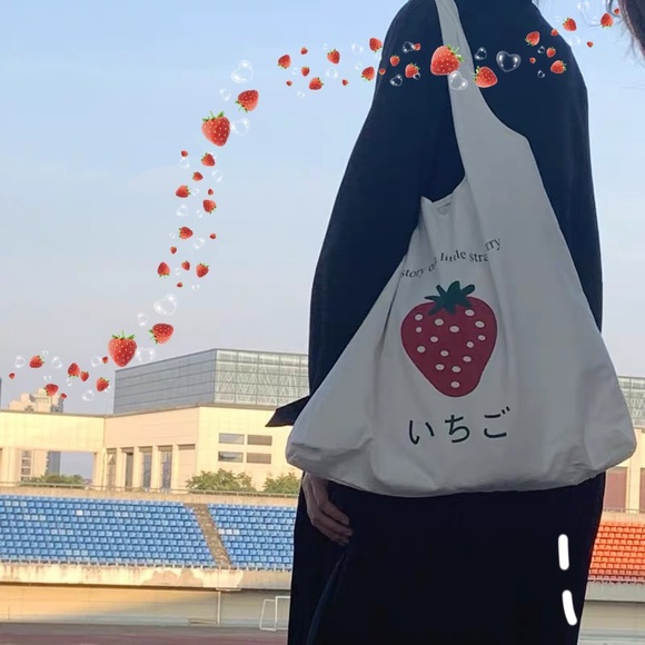 Handbags - Strawberry Canvas Tote